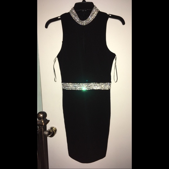 Xtaren Dresses & Skirts - Xtaren Black Jeweled Sleeveless Dress